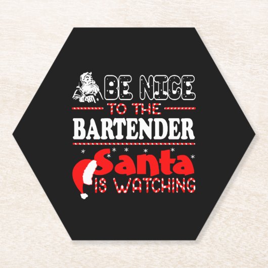 BE Nice To The Barkeeper Untersetzer (Vorderseite)