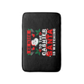 BE Nice to The Cashier Santa Is Watching Badematte (Vorderseite Vertikal)