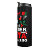 BE Nice to The Cashier Santa Is Watching Thermosbecher (Nach rechts gedreht)