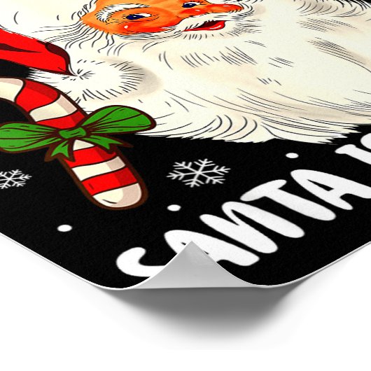 Be Nice To The Librarian Santa Is Watching Christm Poster (Ecke)