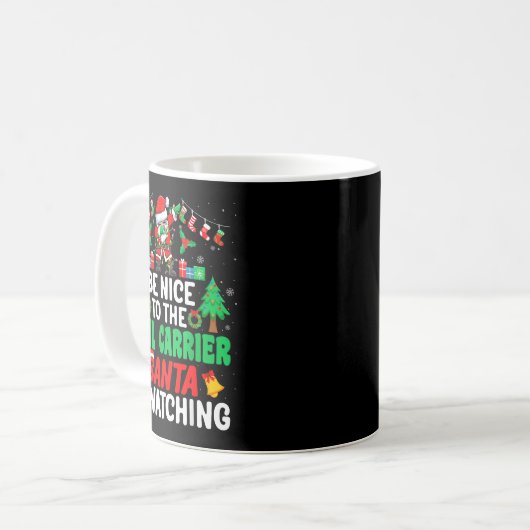 Be Nice To The Mail Carrier Santa - Stal Worker Ch Kaffeetasse (Vorderseite Links)