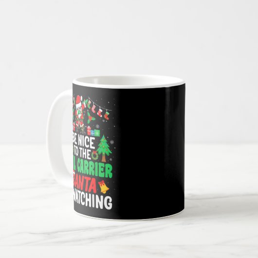 Be Nice To The Mail Carrier Santa - Stal Worker Ch Kaffeetasse (Vorderseite Links)