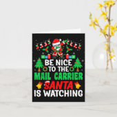 Be Nice To The Mail Carrier Santa - Stal Worker Ch Karte (Gelbe Blume)