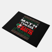 BE Nice to The Math Teacher Santa Is Watching Fußmatte (Schrägansicht)