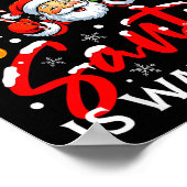 Be Nice To The Nurse Santa Is Watching Christmas X Poster (Ecke)