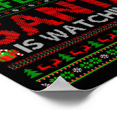 Be Nice To The Referee Santa Is Watching Ugly Chri Poster (Ecke)