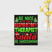Be Nice To The Resratory Therast Rt Therapy Christ Karte (Gelbe Blume)