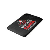 Be Nice to The Waitress Santa Is Watching Badematte (Schrägansicht)