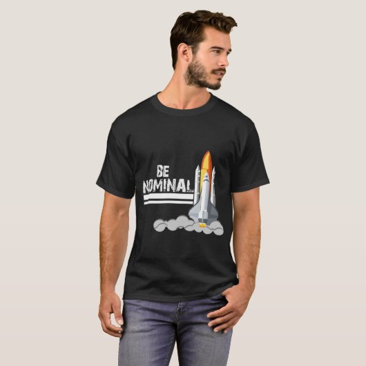 Be Nominal T-Shirt Space Launch T-shirt design (Vorne ganz)