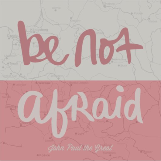 Be not afraid aufkleber (Vorderseite)