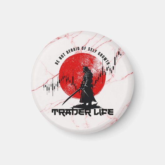 Be not afraid | Motivation | Samurai N Marble Magnet (Vorne)