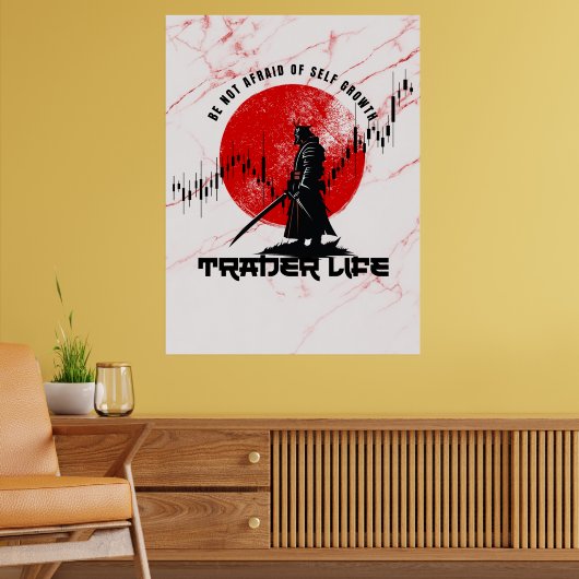 Be not afraid | Motivation | Samurai N Marble Poster (Wohnzimmer 2)