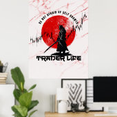 Be not afraid | Motivation | Samurai N Marble Poster (Heimbüro)