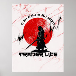 Be not afraid | Motivation | Samurai N Marble Poster