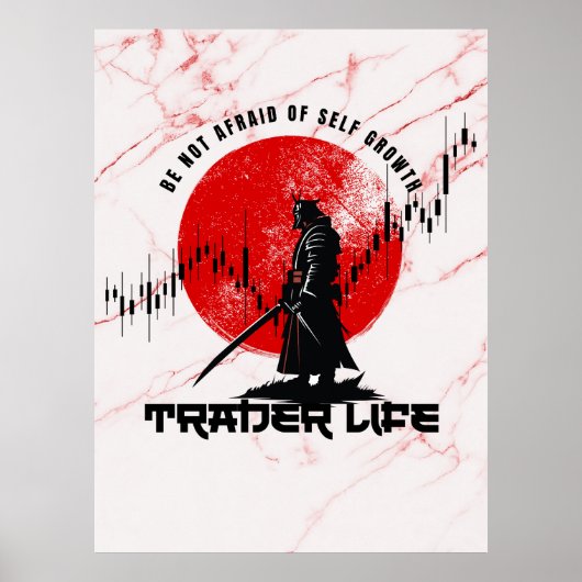 Be not afraid | Motivation | Samurai N Marble Poster (Vorne)