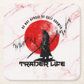 Be not afraid | Motivation | Samurai N Marble Rechteckiger Pappuntersetzer (Vorderseite)