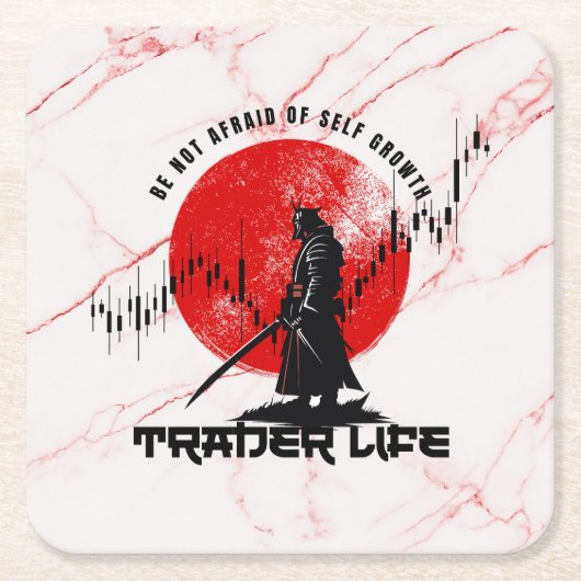 Be not afraid | Motivation | Samurai N Marble Rechteckiger Pappuntersetzer (Vorderseite)