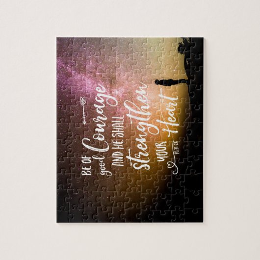 Be of Good Courage night sky - Psalm 31:24 Jigsaw Puzzle (Vertikal)