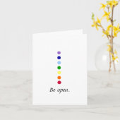 Be Open - Einfache Chakra Design-Notecards Karte (Gelbe Blume)