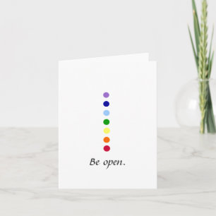 Be Open - Einfache Chakra Design-Notecards Karte