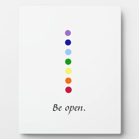 Be Open - Einfaches Chakra Design Fotoplatte (Vorderseite)