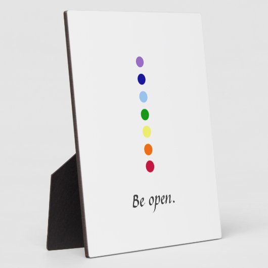 Be Open - Einfaches Chakra Design Fotoplatte (Seite)