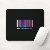 Be Original – Holographic Barcode-Inspired Mousepad (Mit Mouse)