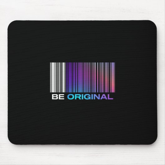 Be Original – Holographic Barcode-Inspired Mousepad (Vorne)