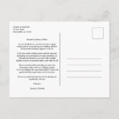 Be our Guest Black Wedding Chic Floral Frame Photo Ankündigungspostkarte (Rückseite)