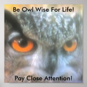 Be Owl Wise For Life!, Pay Clos... Poster (Vorne)
