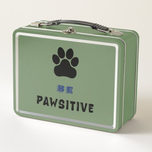 Be Pawsitive Lunch Box – Cute & Uplifting (Vorderseite)