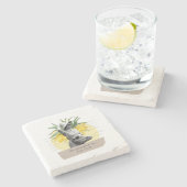 "Be present in the now" coaster Steinuntersetzer (Seitenansicht)