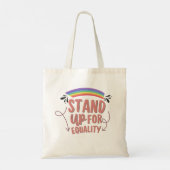 Be Proud Pride Month Tote Bag – Rainbow LGBTQ Tragetasche (Rückseite)