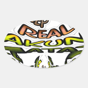 Be Real: Kaleidoskop-Kunstprint/Grafik Ovaler Aufkleber