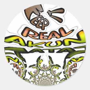 Be Real: Kaleidoskop-Kunstprint/Grafik Runder Aufkleber