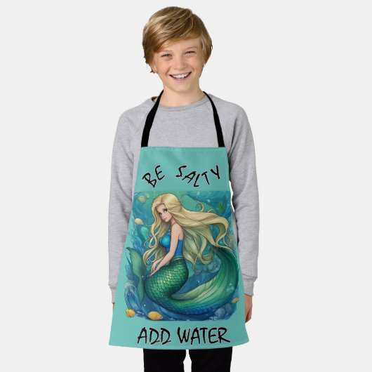 "Be Salty - Add Water" von Babe Monet Art Schürze (Getragen)