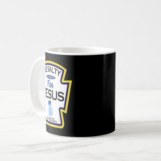 Be Salty For Jesus Condiment Sce Christian Hallowe Kaffeetasse (Vorderseite Links)