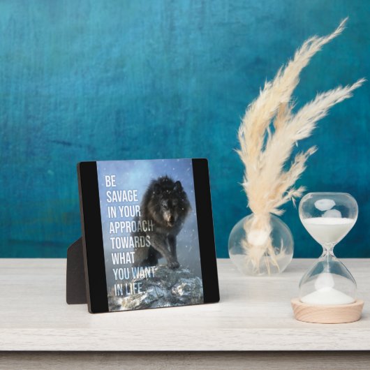 Be Savage - Wolf - Erfolg Motivierend Fotoplatte (InSitu)