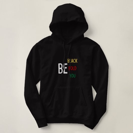 BE: Schwarz, Fette Schrift, Du Sweatshirt (Design vorne)