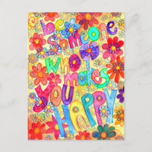 be someone who makes you happy postkarte
