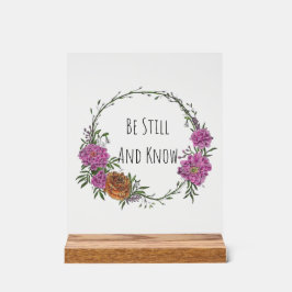 Be Still and Know Acrylic Sign Acrylschild