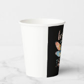 Be still and know Floral Dragonfly Christian Summe Pappbecher (Rechts)