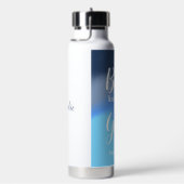 Be Still And Know | Modern Blue Swirl Personalized Trinkflasche (rechts)