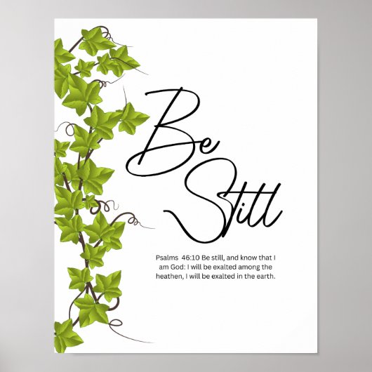 Be Still and Know Psalm 46:10 Christian Wall Poster (Vorne)