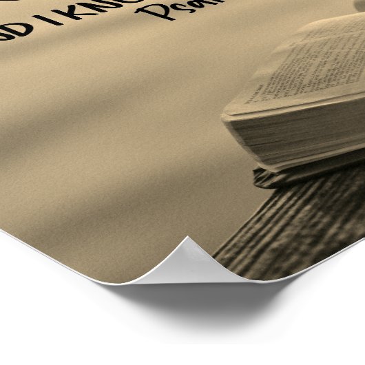 Be Still and Know that I Am God Bible Poster (Ecke)