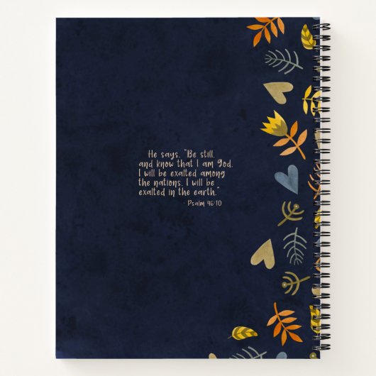 Be Still And Know That I Am God Notizblock (Rückseite)