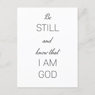 Be still and know that I am God Postkarte