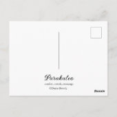 Be still and know that I am God Postkarte (Rückseite)