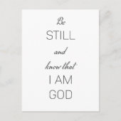 Be still and know that I am God Postkarte (Vorderseite)