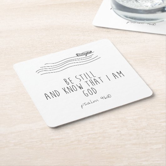 Be still and know that I am God  Rechteckiger Pappuntersetzer (angewinkelt)